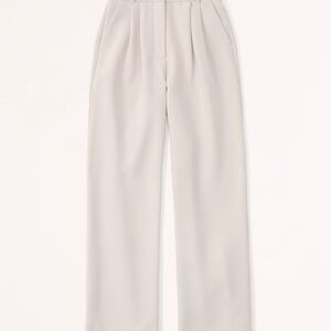 ABERCROMBIE & Fitch tailored relaxed straight pant light taupe size 2/26 short